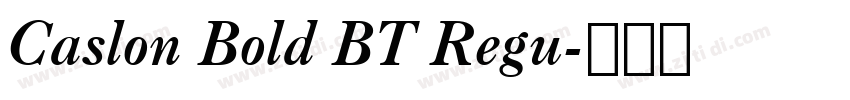 Caslon Bold BT Regu字体转换